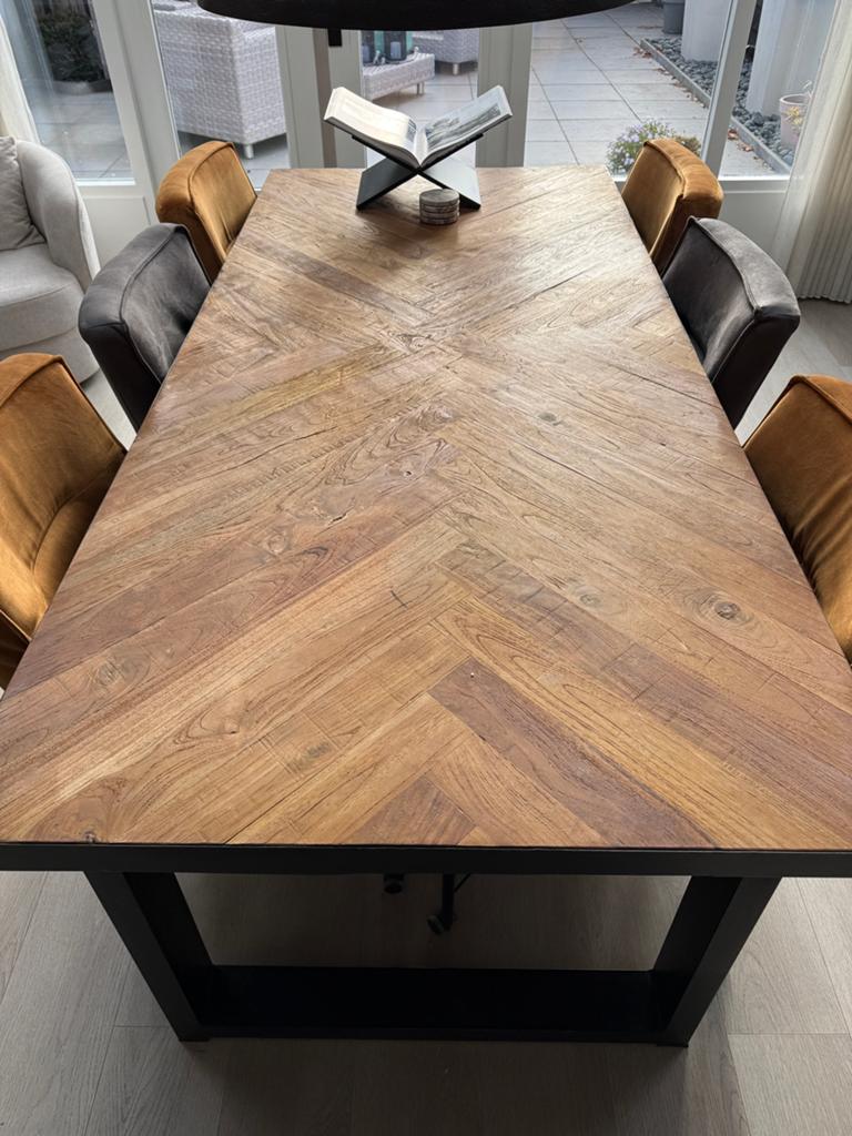 Eetkamer tafel 220/100, Ophalen, 200 cm of meer, 50 tot 100 cm, Zo goed als nieuw
