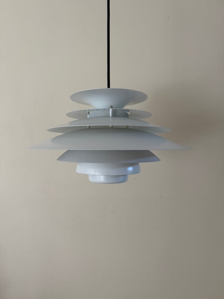 Vintage Deense Jeka Metaltryk Snowball - Deense designlamp, Huis en Inrichting, Gebruikt, Scandinavisch, X, Metaal
