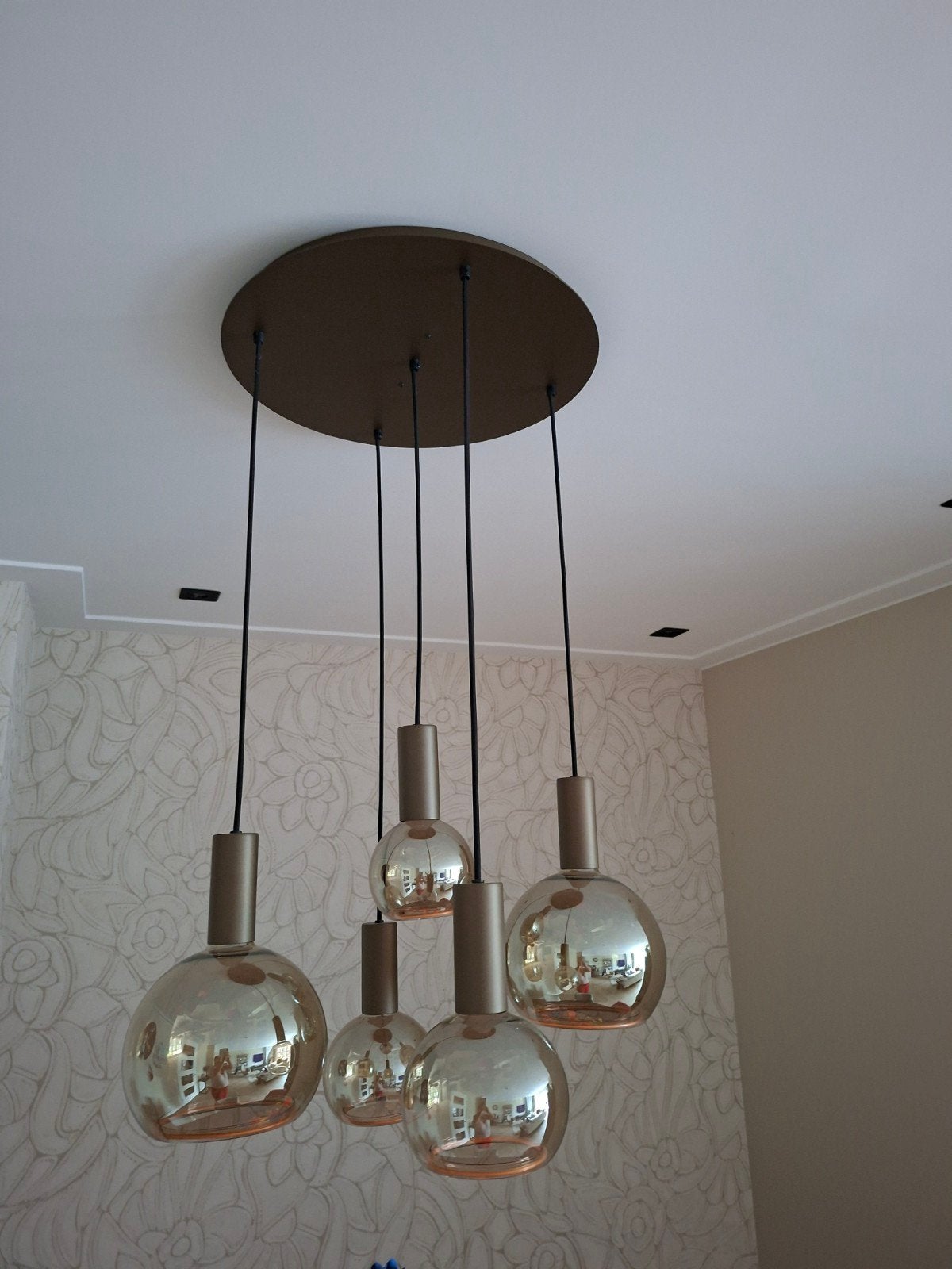 Ztahl Riva ronde hanglamp. ZONDER lichtbronnen, Ophalen, Zo goed als nieuw, Metaal, E27 (groot)