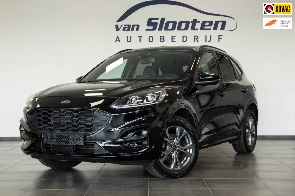 Ford Kuga 2.5 PHEV ST-Line X| Navi| Camera| Electrische Acht, Auto's, Ford, Gebruikt, Zwart, 4 cilinders, Bedrijf