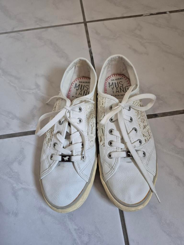 DAMES MUSTANG MAAT 40, Ophalen, Wit, Sneakers of Gympen, Gedragen
