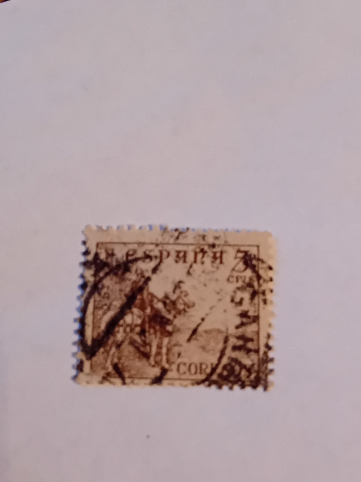 Oude Spaanse postzegel - Gestempeld, Ophalen of Verzenden, Gestempeld