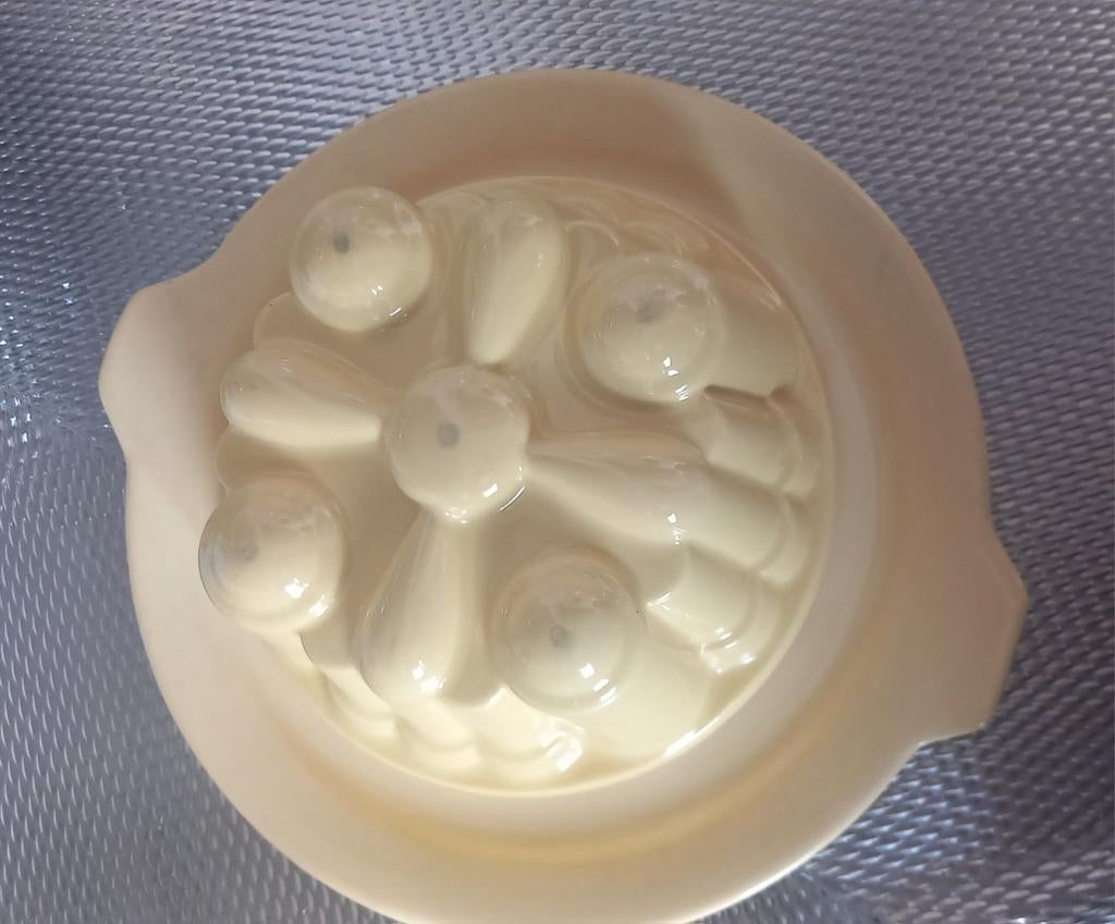 Pudding vorm met onderbord., Ophalen of Verzenden