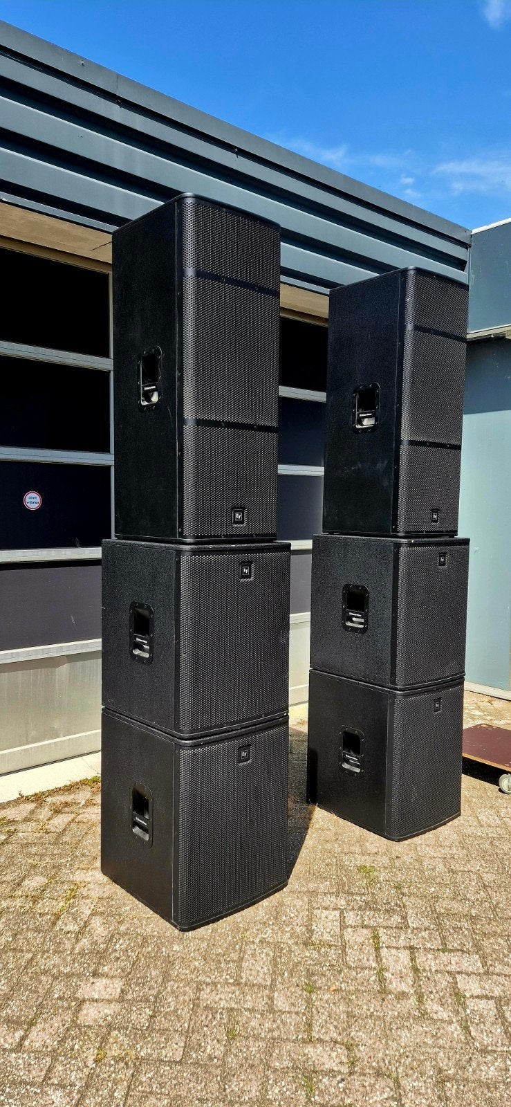 Electro Voice PA geluidsset incl.kabels, hoezen en amp rack, Ophalen, Zo goed als nieuw, Audio