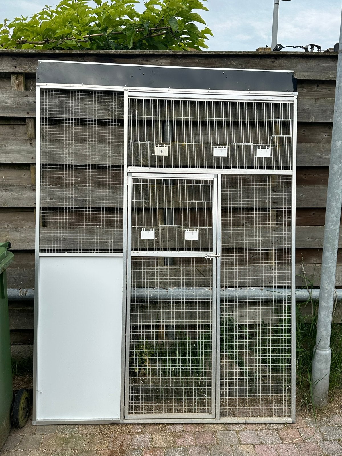 Aluminium front paneel, Ophalen, Aluminium, Volière