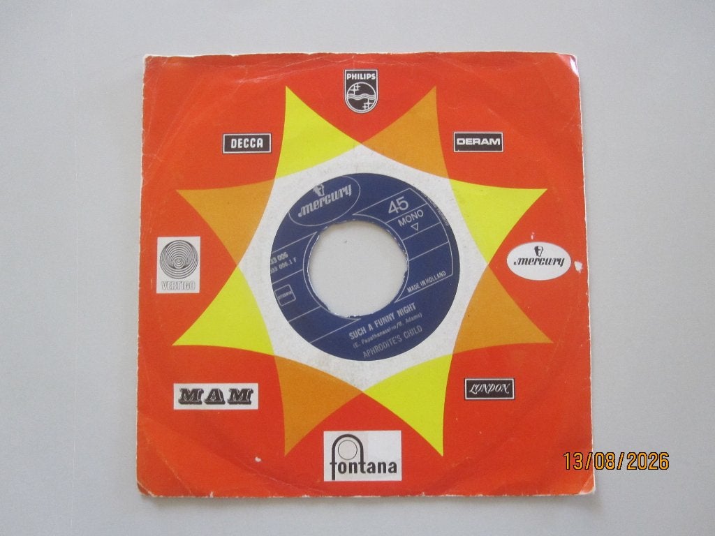 APHRODITE'S CHILD -  such a funny night - vinyl 7', Gebruikt, 7 inch, Ophalen of Verzenden, Rock en Metal
