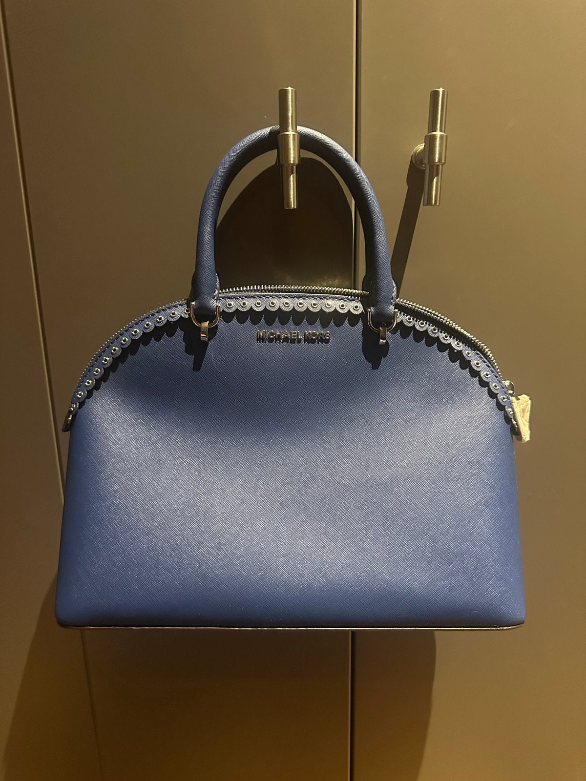 Nieuwe Michael Kors Handtas - Blauw met Scallop Detail, Ophalen of Verzenden, Nieuw, Blauw, Handtas