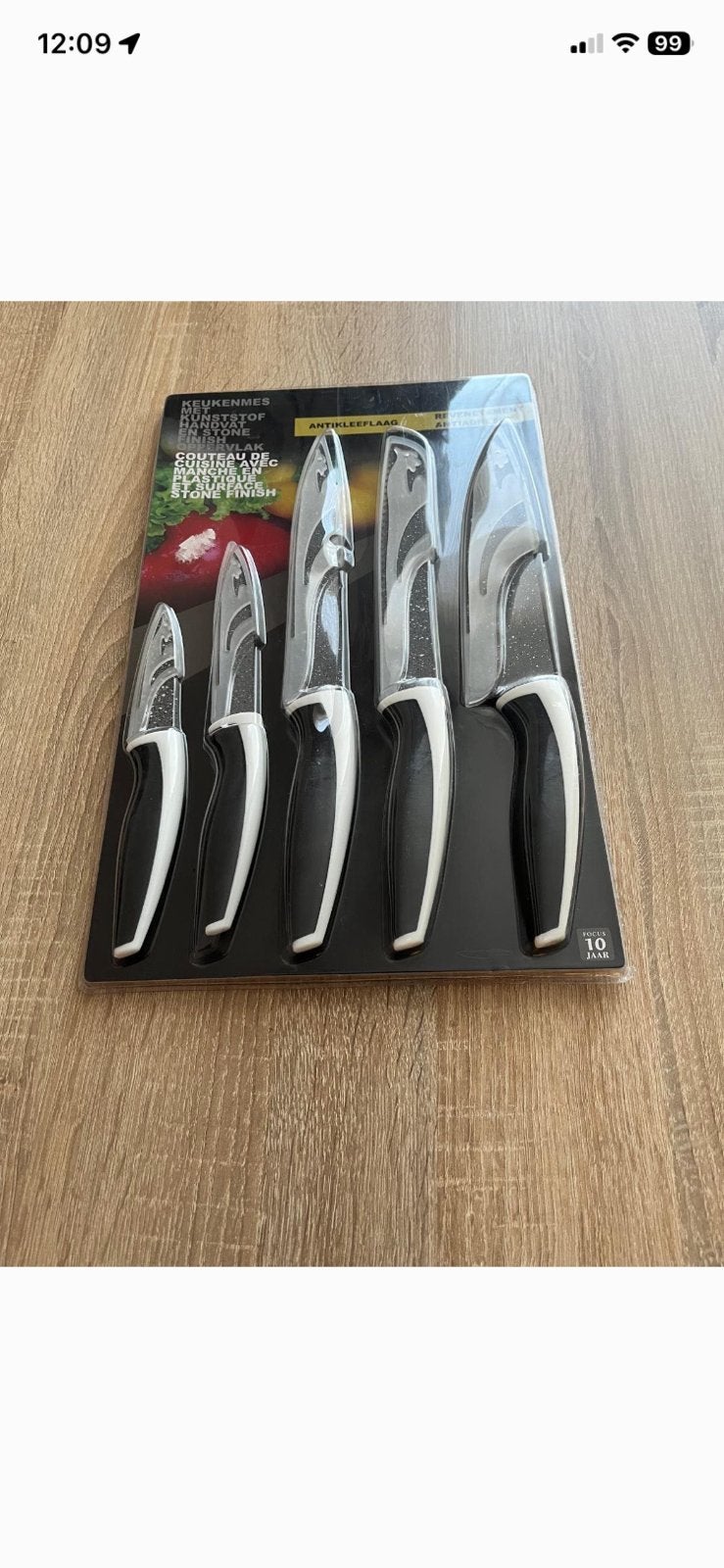 KEUKENMES  Swissline Swiss Line Kitchen Knife Set 5 (nieuw), Huis en Inrichting, Keuken | Bestek, Ophalen of Verzenden, Zo goed als nieuw
