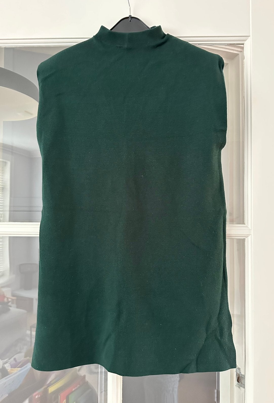 Donkergroene spencer met schoudervulling Zara maat S, Ophalen of Verzenden, Zo goed als nieuw, Groen, Maat 36 (S)