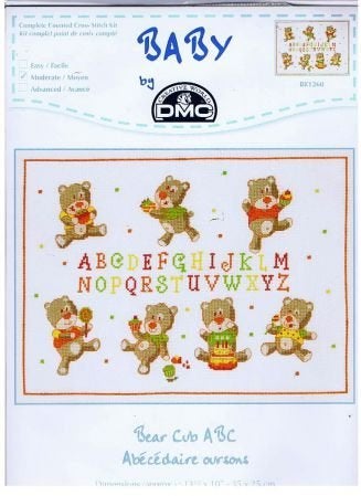 Borduurpakket Bear cub ABC Bk1260, Geen, Geen, Nieuw, Ophalen of Verzenden