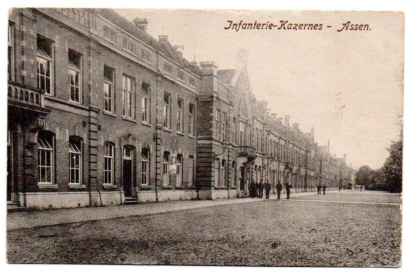 Assen Infanterie Kazernes 1915, Verzamelen, Ansichtkaarten | Nederland, Ophalen of Verzenden, Voor 1920, Gelopen, Drenthe