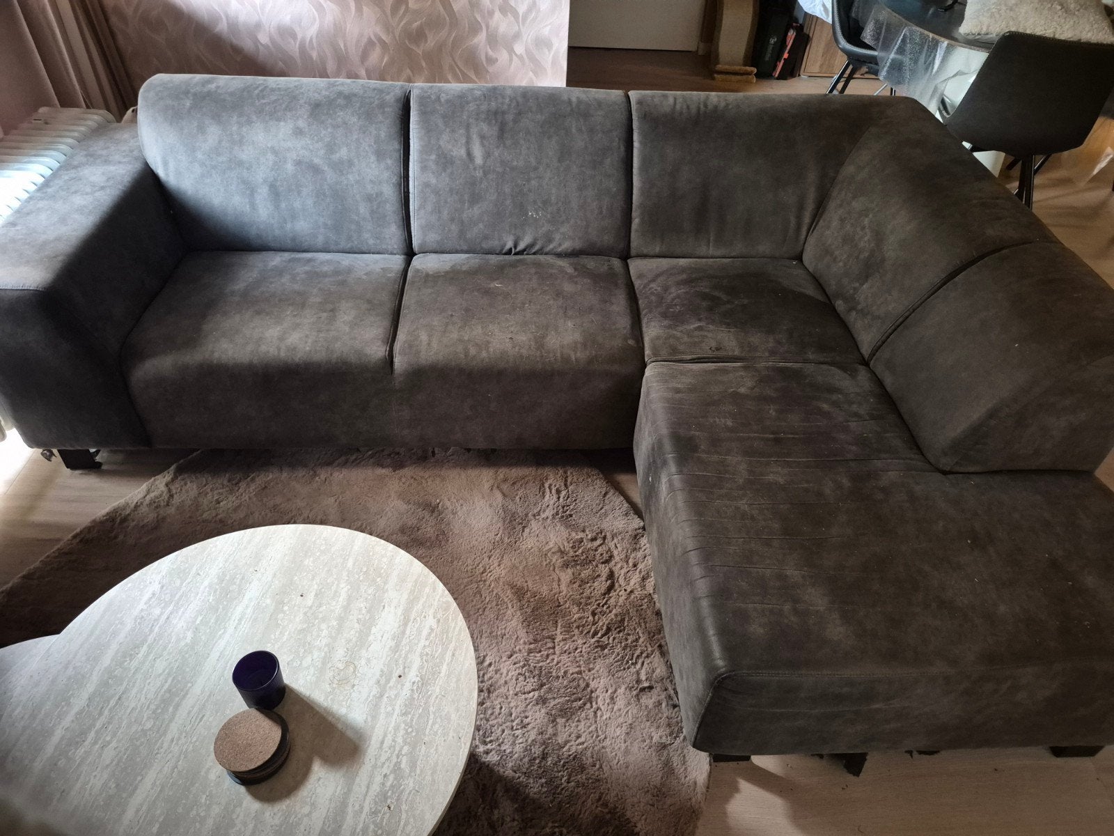 Gratis Hoekbank Nino van Leenbakker - Rechts, Huis en Inrichting, Ophalen, 250 tot 300 cm, Gebruikt, Hoekbank