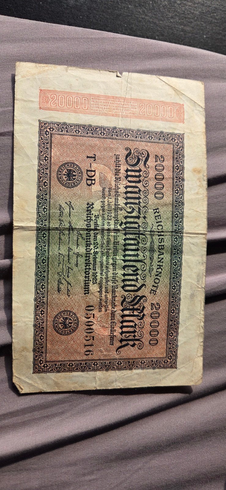 Drie historische Duitse bankbiljetten (1910-1923), Ophalen of Verzenden, Duitsland