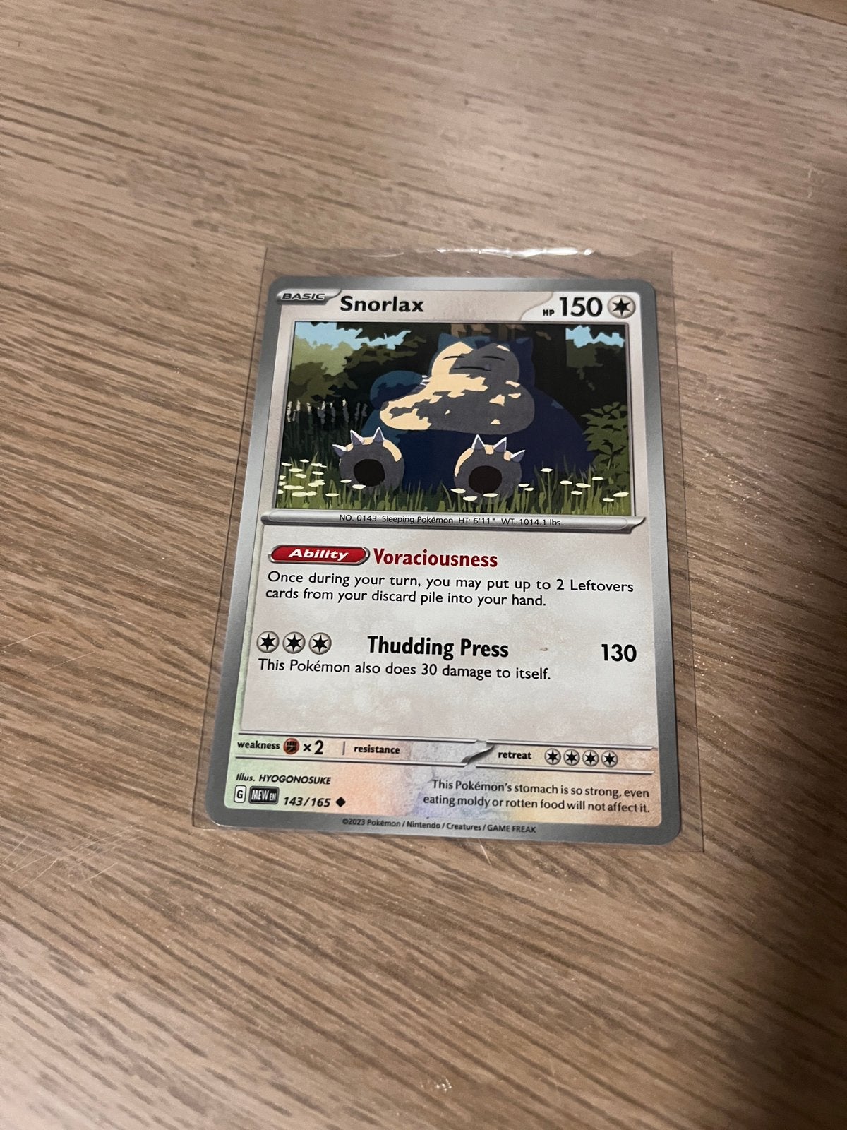 Snorlax 143, Ophalen of Verzenden, Zo goed als nieuw, Losse kaart