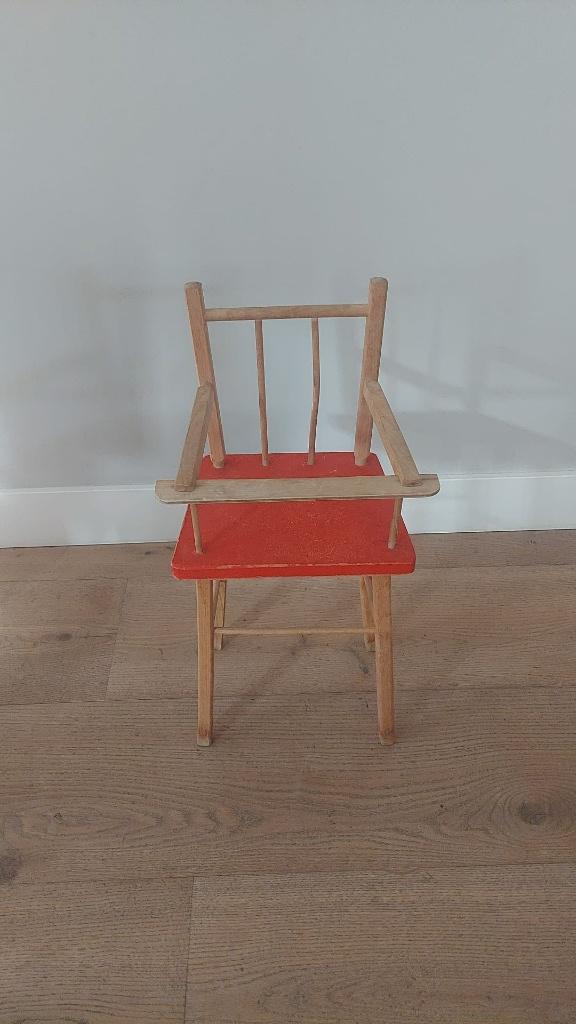 Houten poppenstoel / kinderstoel, Ophalen, Gebruikt, Babypop