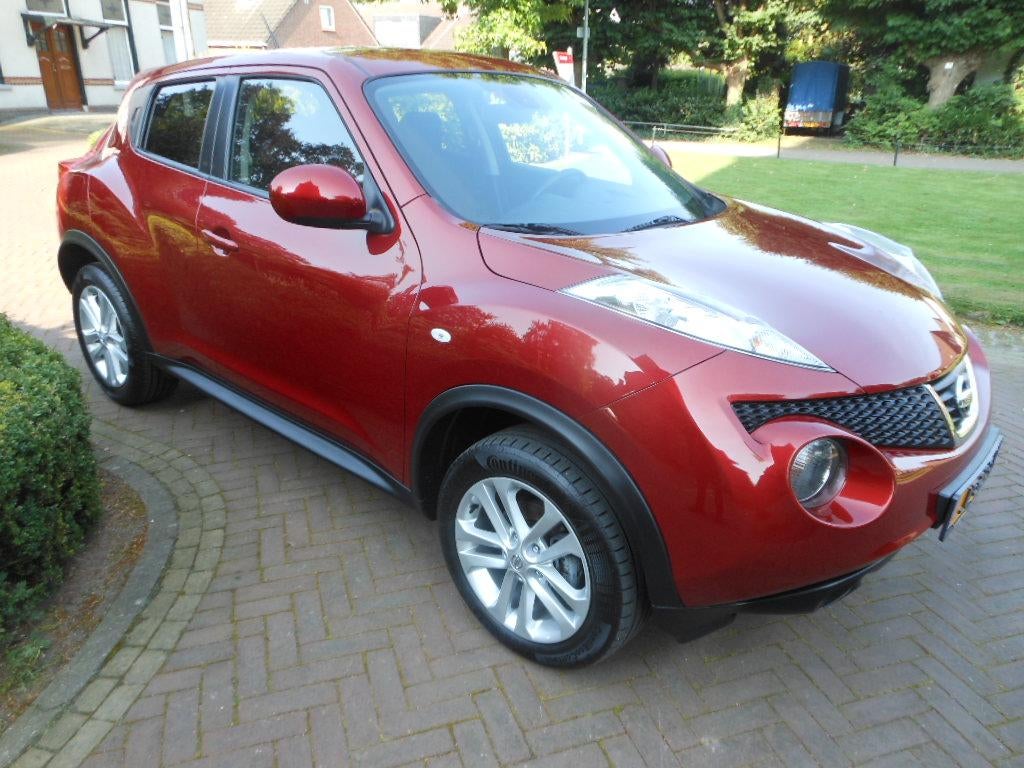 NISSAN Juke 1.6 117pk Tekna bij Vakgarage® met 12 maanden B, Auto's, 12 maanden, Stof, Zwart, 4 cilinders