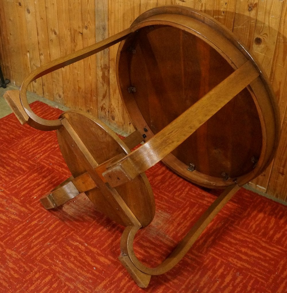 Tafel Salontafel Bijzettafeltje Art Deco Amsterdamse School, Ophalen, Gebruikt, Rond, 75 cm of meer