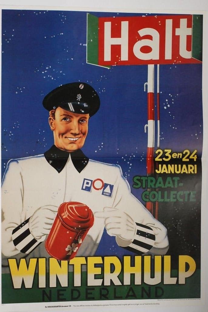 Winterhulp affiche | herdruk poster Tweede Wereldoorlog