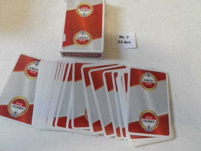 Amstel speelkaarten (nr.7)   33-krt, Verzamelen, Biermerken, Ophalen of Verzenden, Nieuw, Overige typen, Amstel