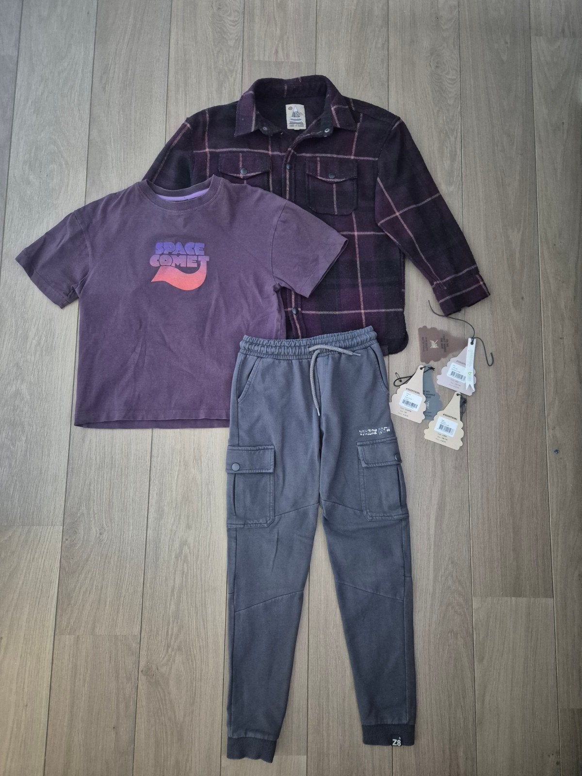 Z8 Cooper kjeld daz broek blouse shirt aubergine mt 128/134, Ophalen of Verzenden, Jongen, Sport- of Zwemkleding