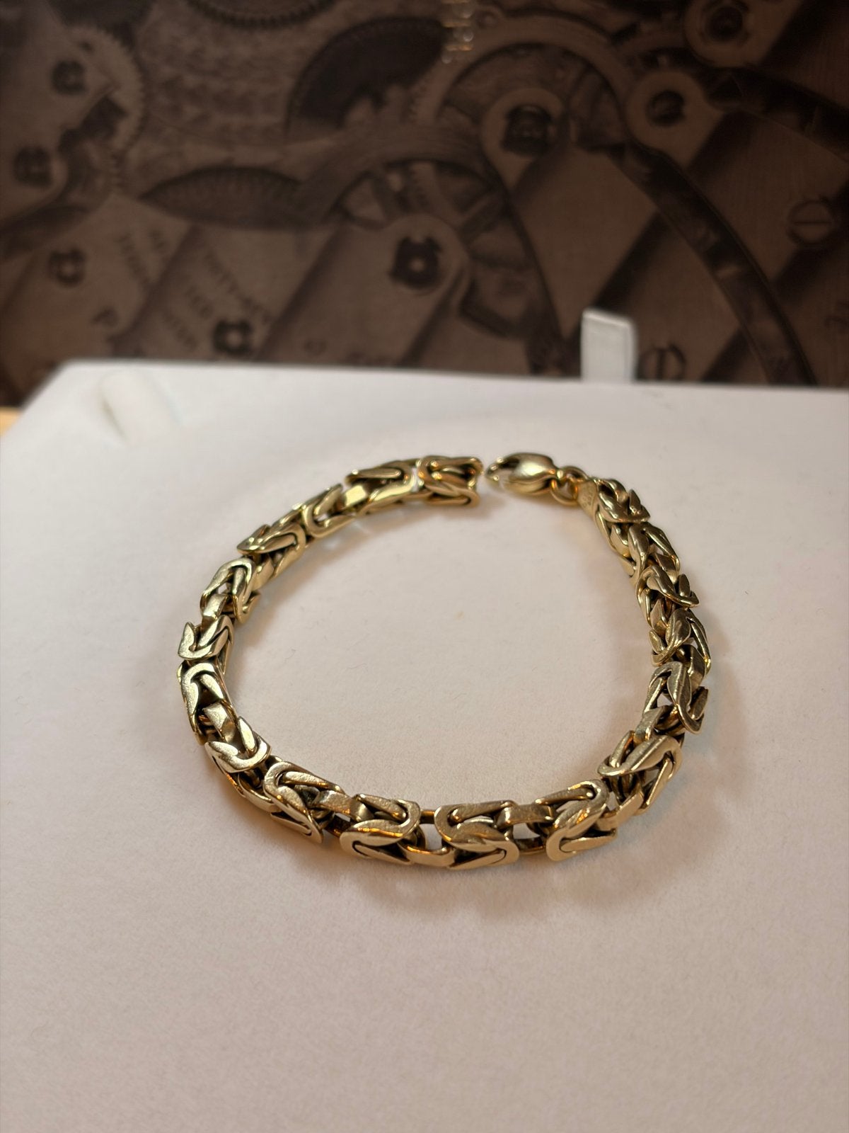 Gouden Koningsschakel Armband 585 - 20cm, Sieraden, Tassen en Uiterlijk, Ophalen of Verzenden, Zo goed als nieuw, Goud