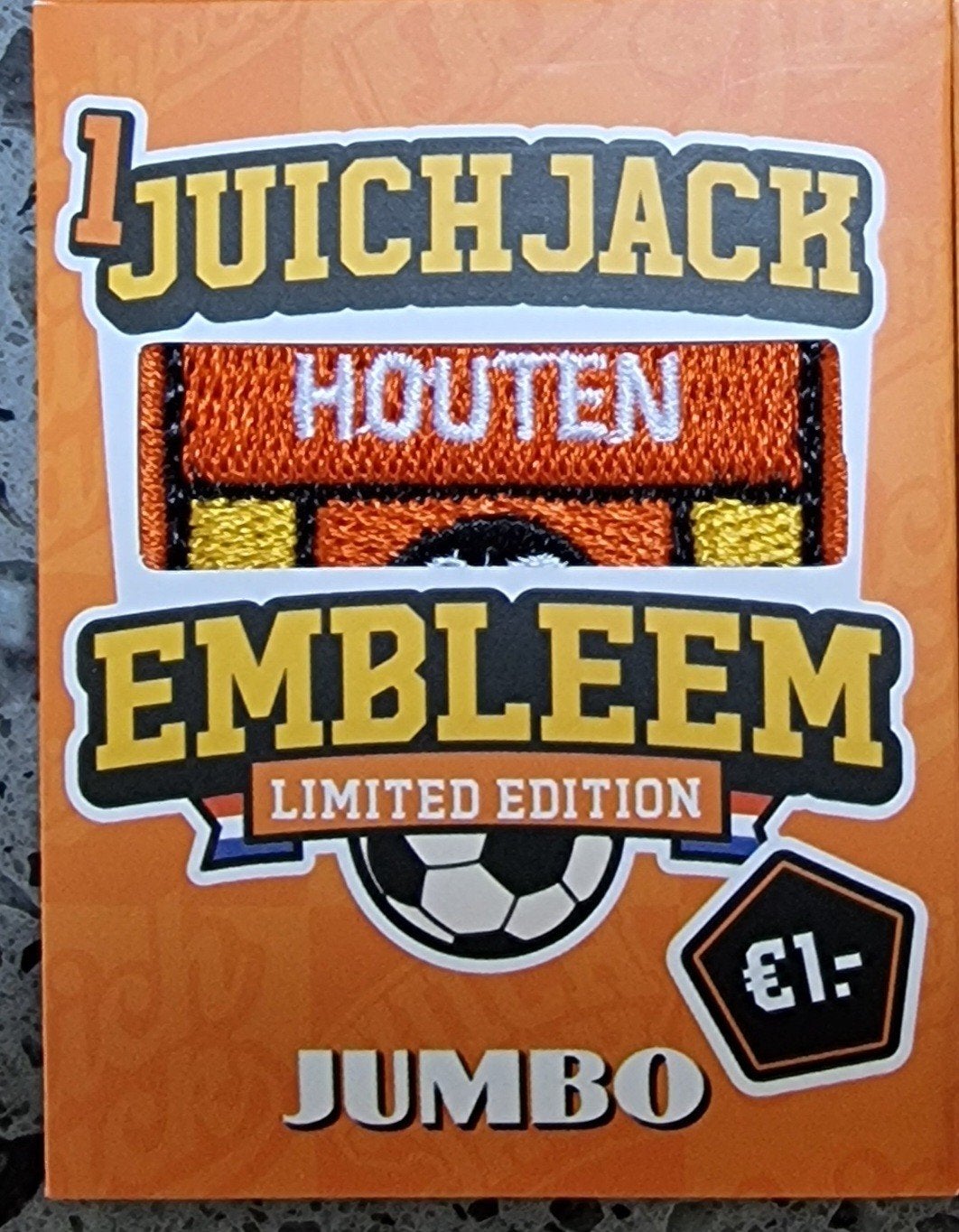 Jumbo Juichjack Embleem Houten., Verzamelen, Jumbo, Ophalen of Verzenden