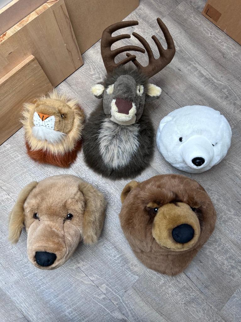 Dierenhoofd / dierenkop om aan de muur te hangen, Ophalen, Zo goed als nieuw, Stoffen beer, Overige merken