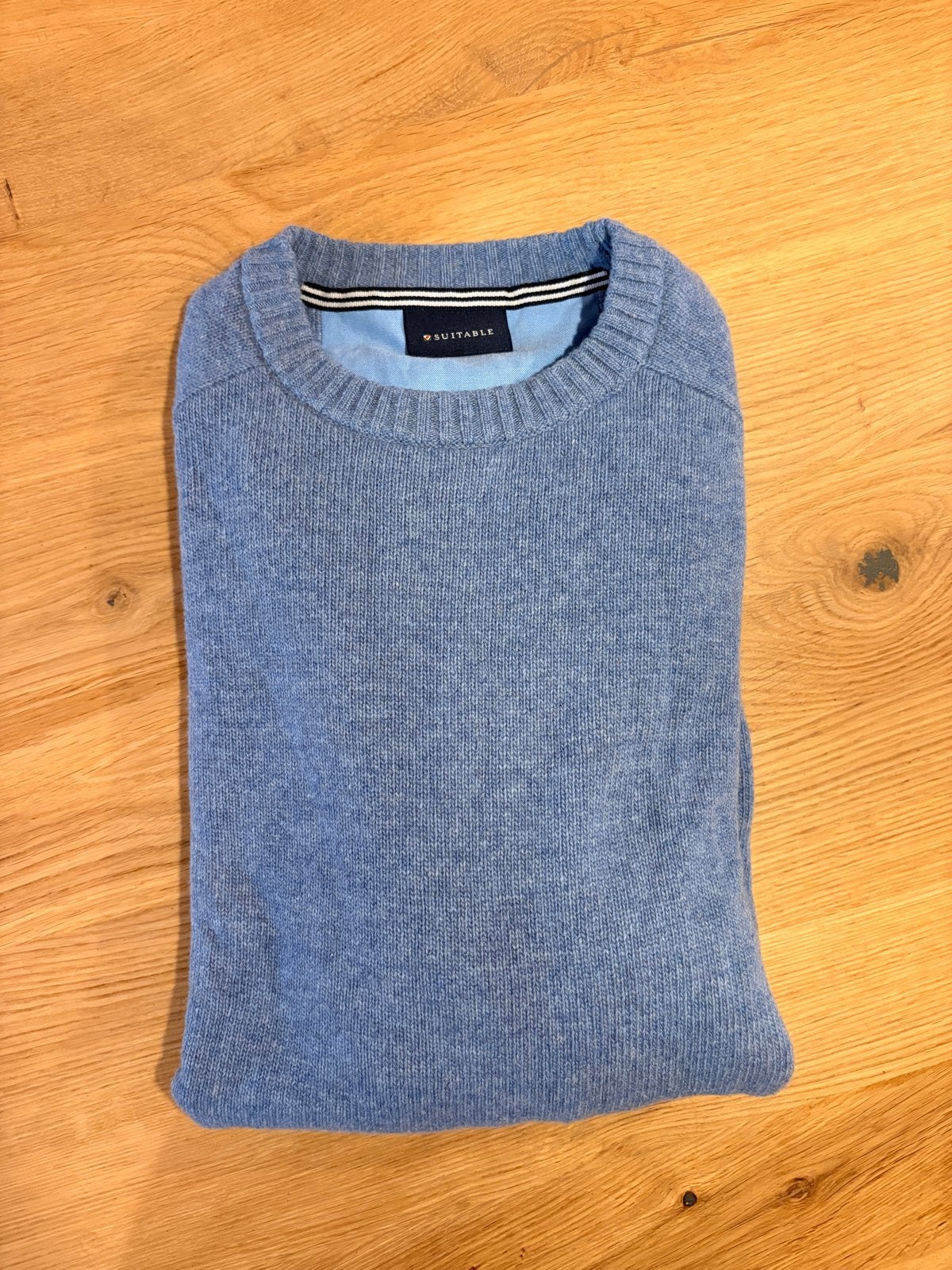 Suitable herentrui maat M - lichtblauw, Ophalen of Verzenden, Zo goed als nieuw, Maat 48/50 (M), Blauw