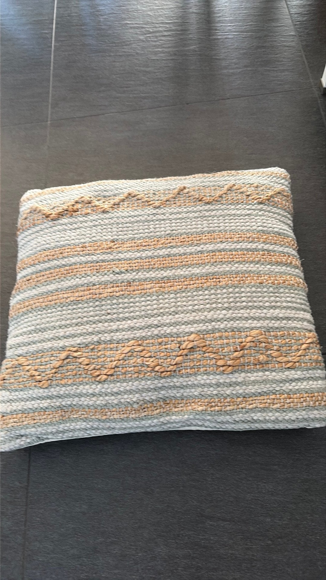 Sierkussen met natuurlijke textuur, groen/beige, Meerkleurig, Met print, Vierkant, Ophalen of Verzenden