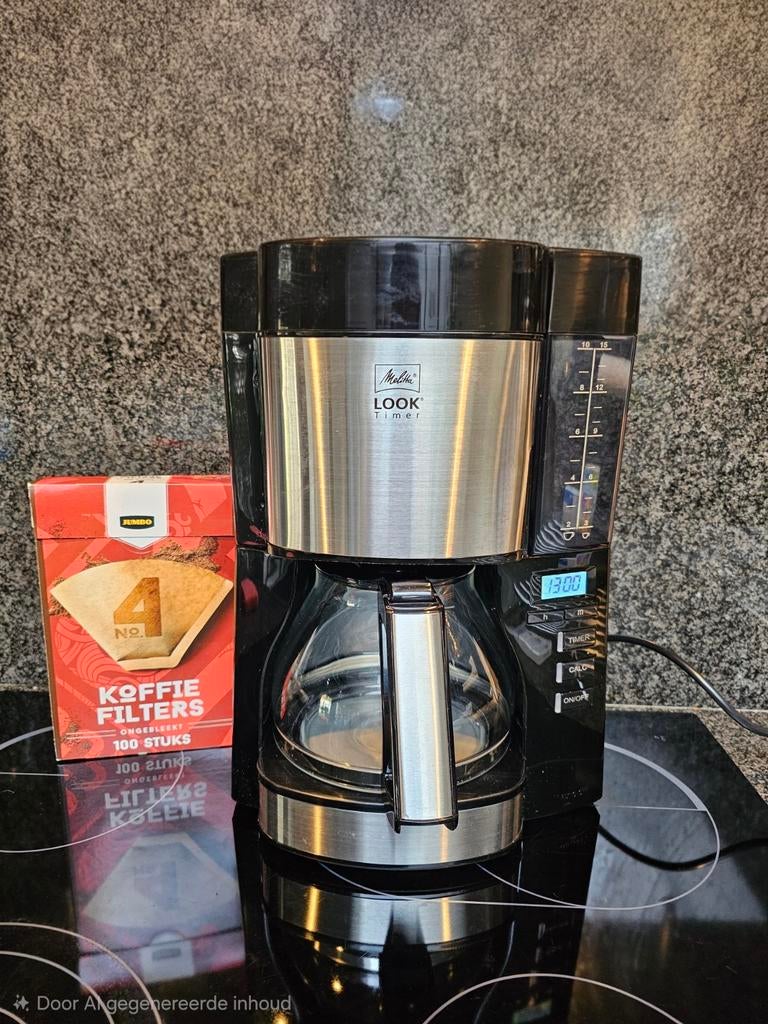 Melitta look timer koffiezetapparaat, 10 kopjes of meer, Ophalen, Zo goed als nieuw, Koffiemachine