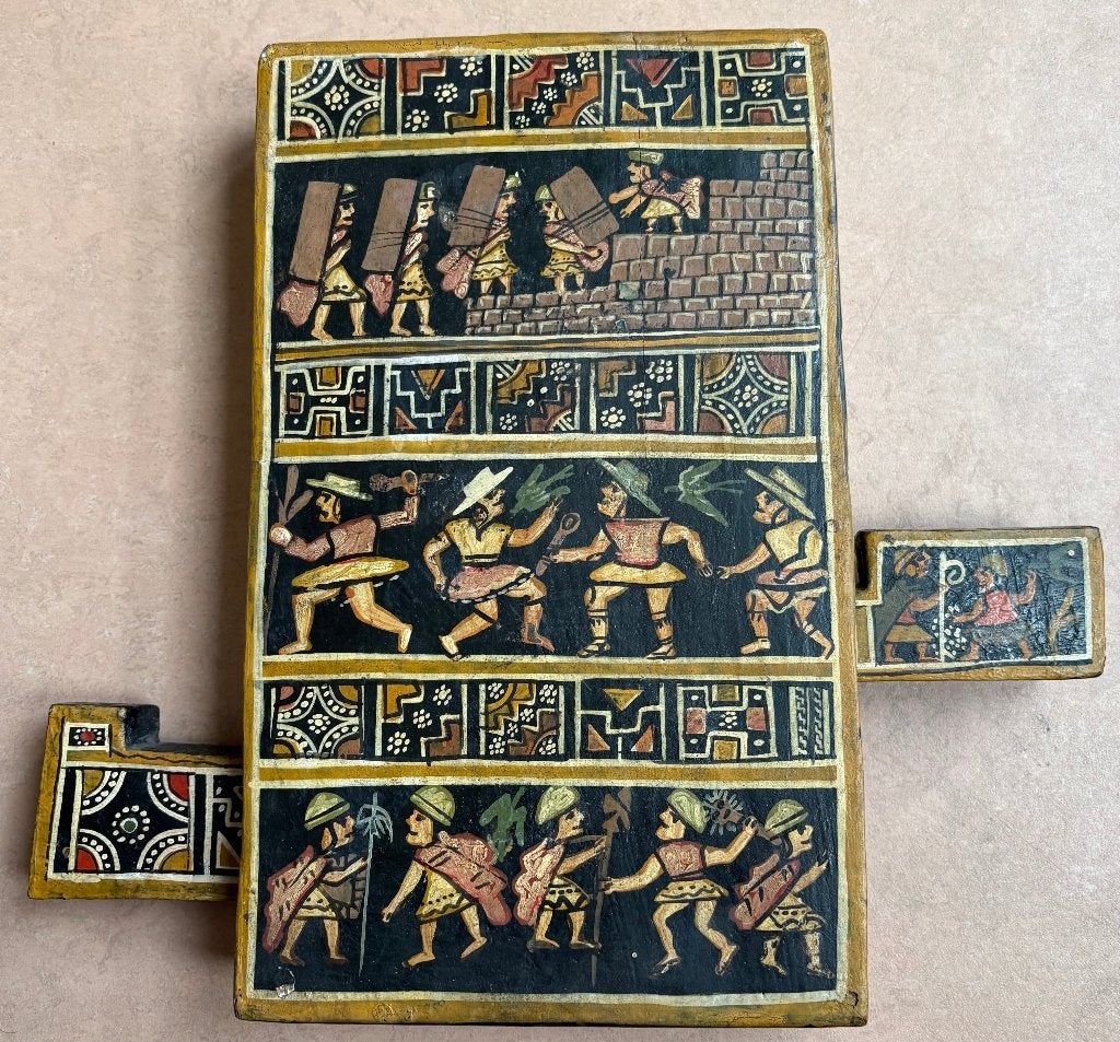 Fraai houten object uit Peru, puzzel?, Antiek en Kunst, Hout, Overige typen, Ophalen of Verzenden, Handgemaakt