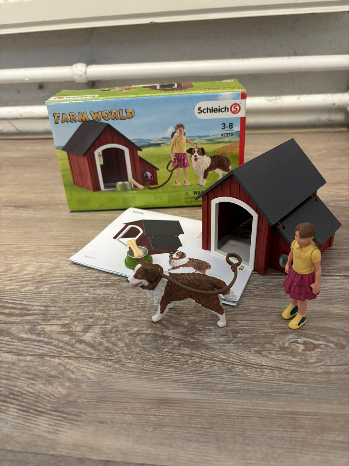 Schleich Hondenhok met Border Collie en Meisje, Ophalen of Verzenden, Nieuw, Meisje