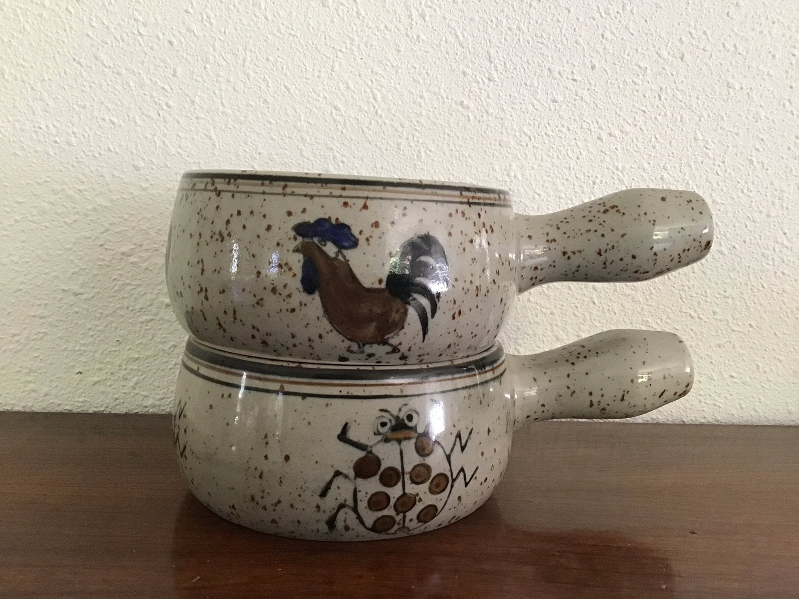 Vintage soepkommen met steel., Ophalen of Verzenden