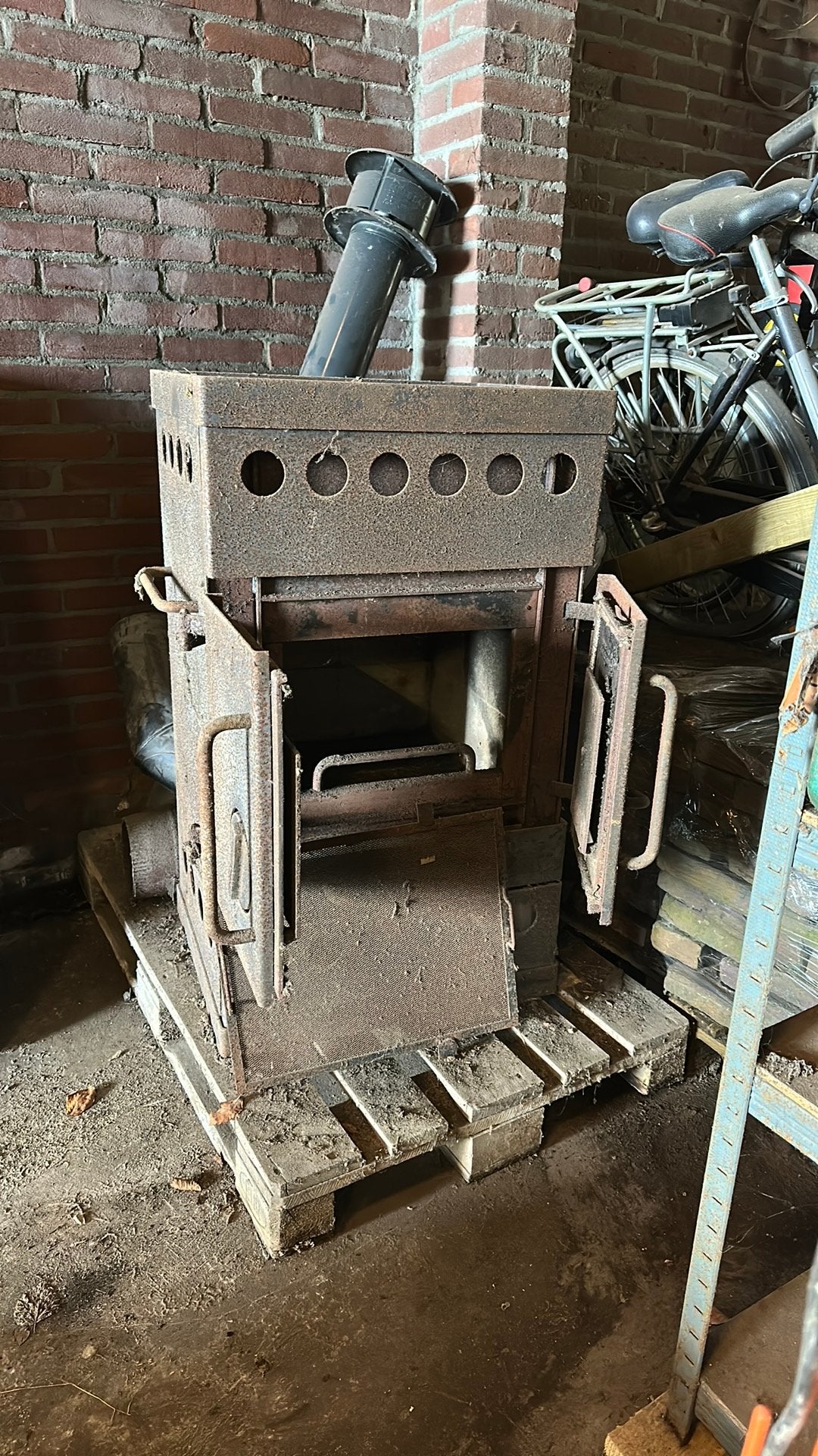 Houtkachel, Ophalen, Gebruikt, Houtkachel, Vrijstaand
