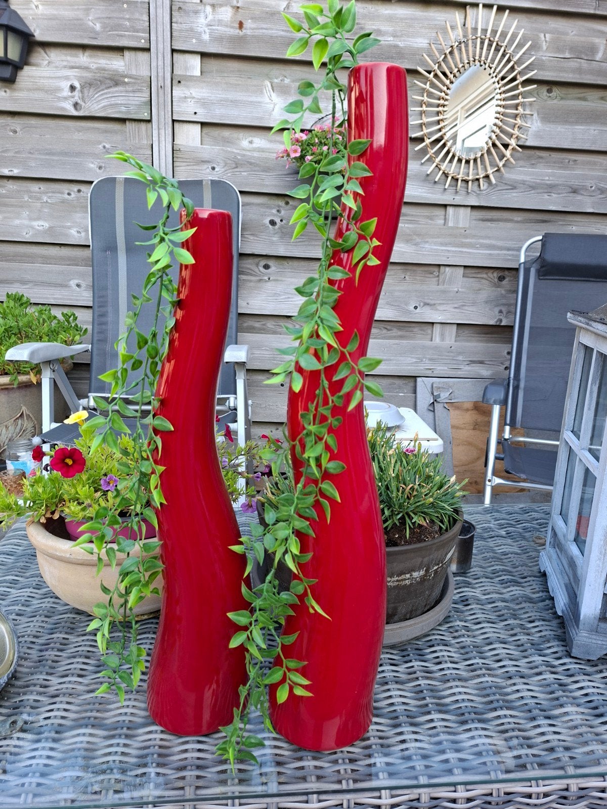 2 vazen, Ophalen