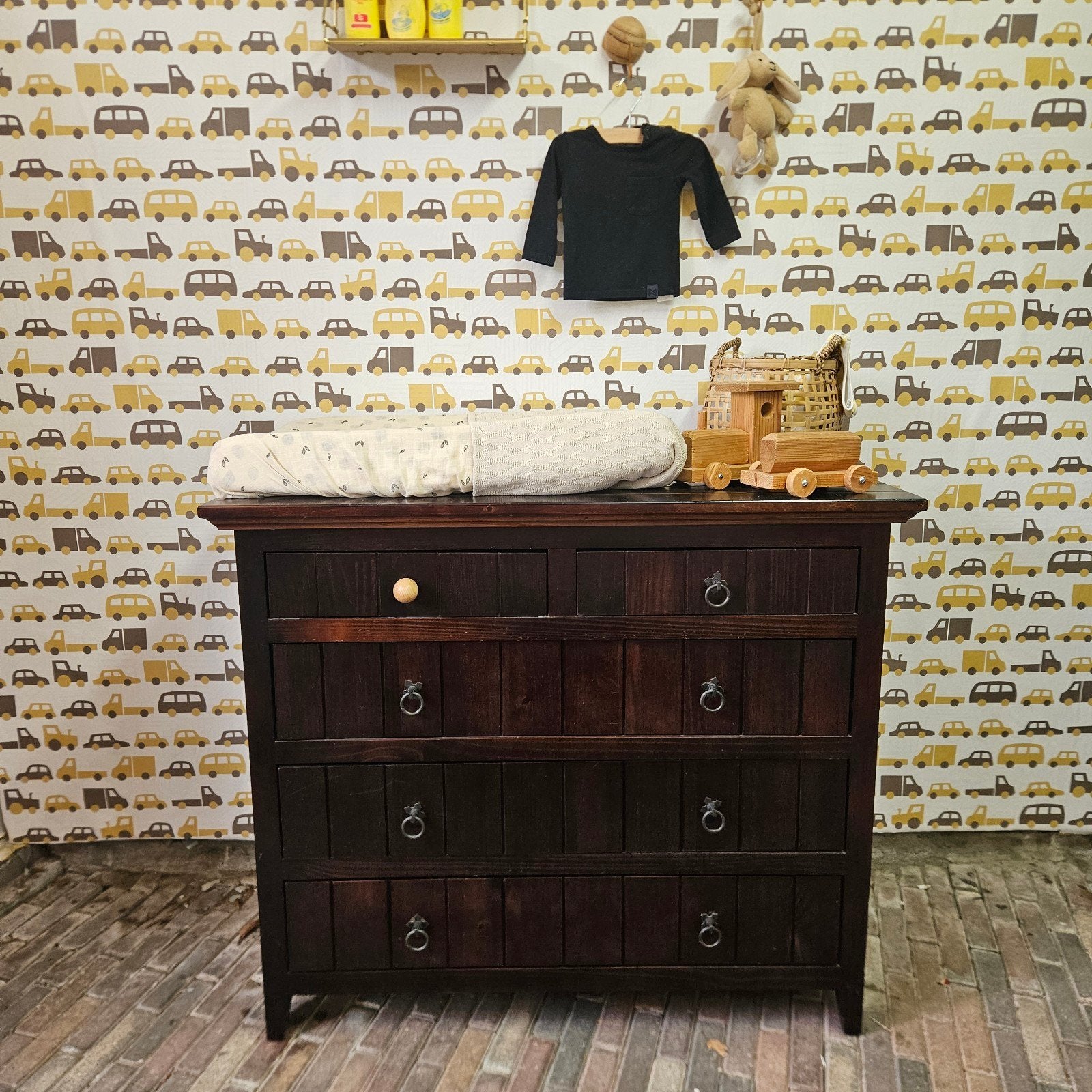 Leuke houten ladekast/commode, Ophalen of Verzenden, Zo goed als nieuw, Minder dan 50 cm, 105 cm of meer