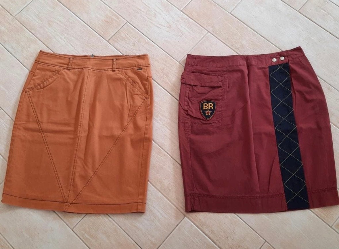2 nette Blue River rokken, cognac en bordeauxrood, maat 38, Maat 38/40 (M), Bruin, Ophalen of Verzenden, Zo goed als nieuw