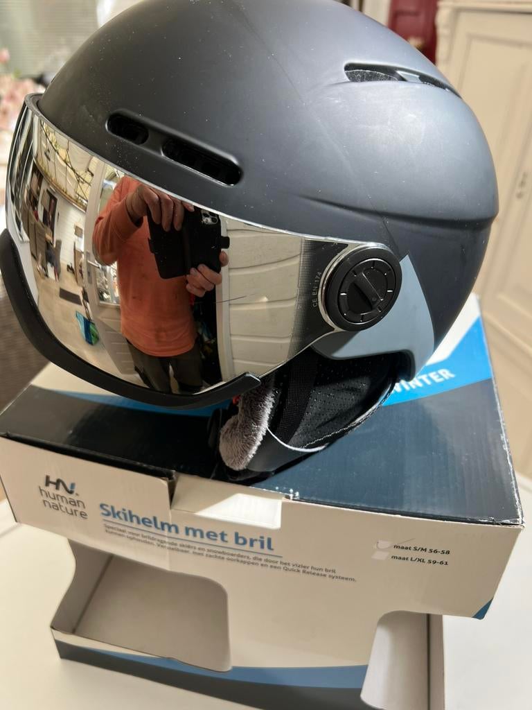 Helm met vizier, Kleding | Heren, Wintersportkleding, Ophalen of Verzenden, Zo goed als nieuw, Overige maten, Overige typen