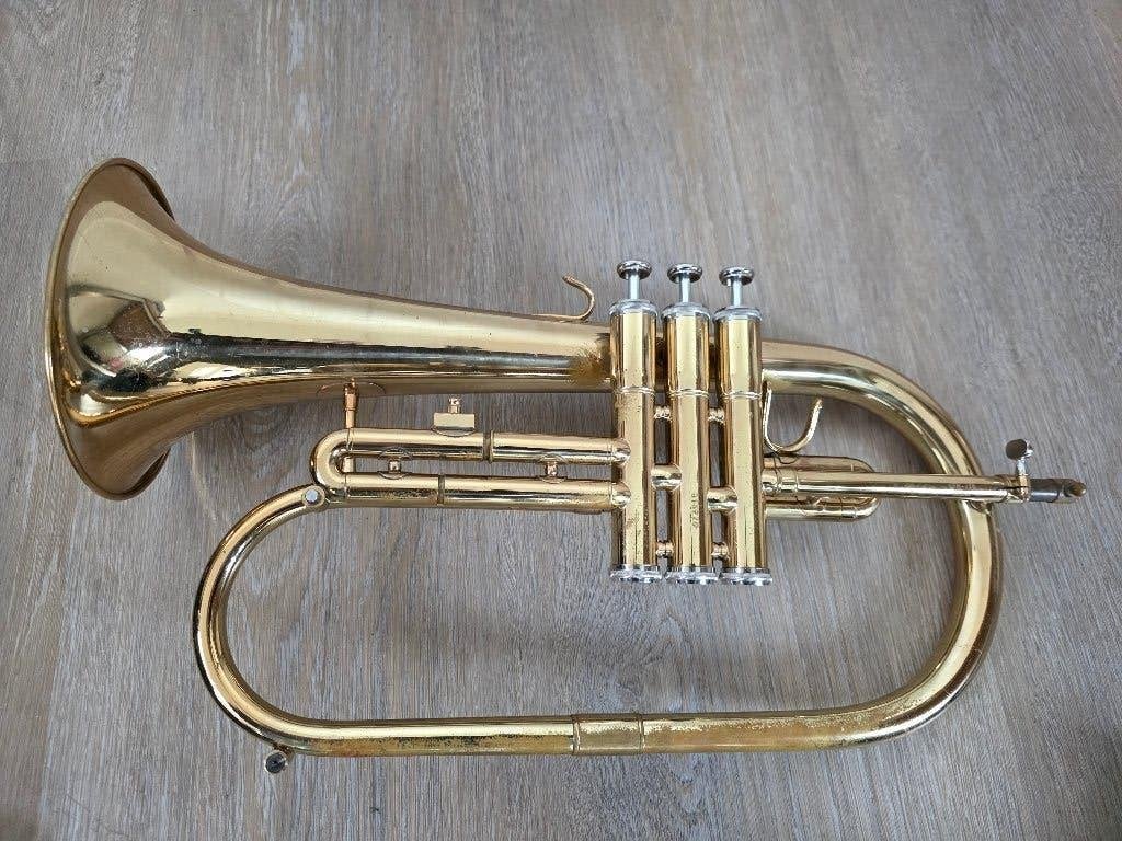 Jupiter SFH-746 flugelhorn / bugel, Muziek en Instrumenten, Ophalen of Verzenden, Gebruikt, Koperblazer, Met koffer of draagtas