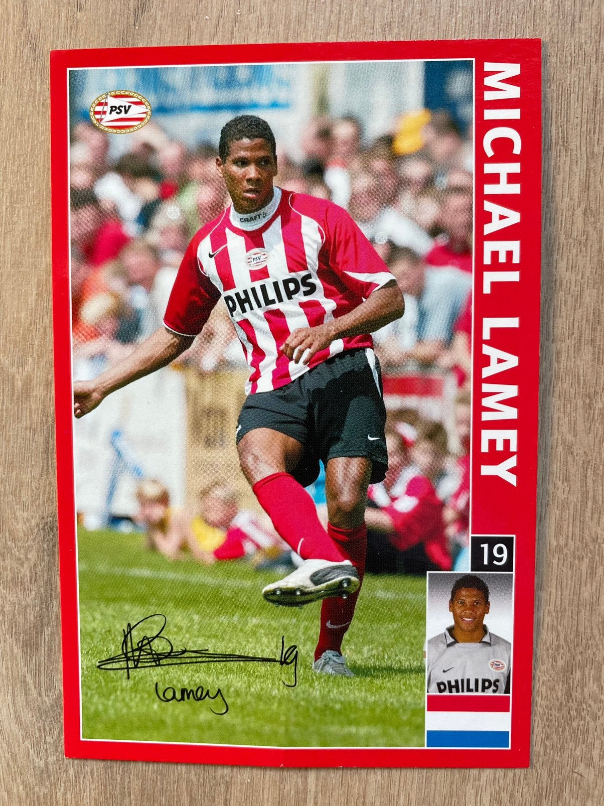 Fotokaart Michael Lamey (PSV) ., Ophalen of Verzenden, Nieuw, PSV, Spelerskaart