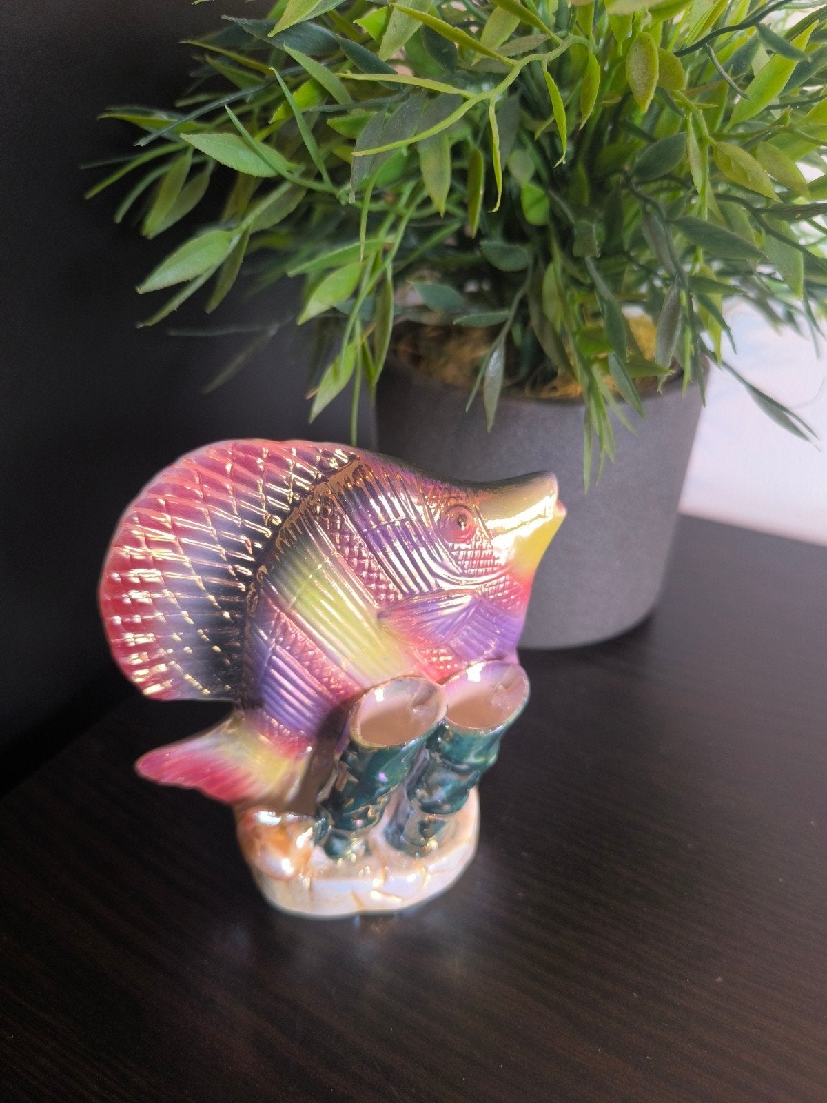 te koop: Vintage keramieken vis parelmoer lusterglans, Antiek en Kunst, Ophalen