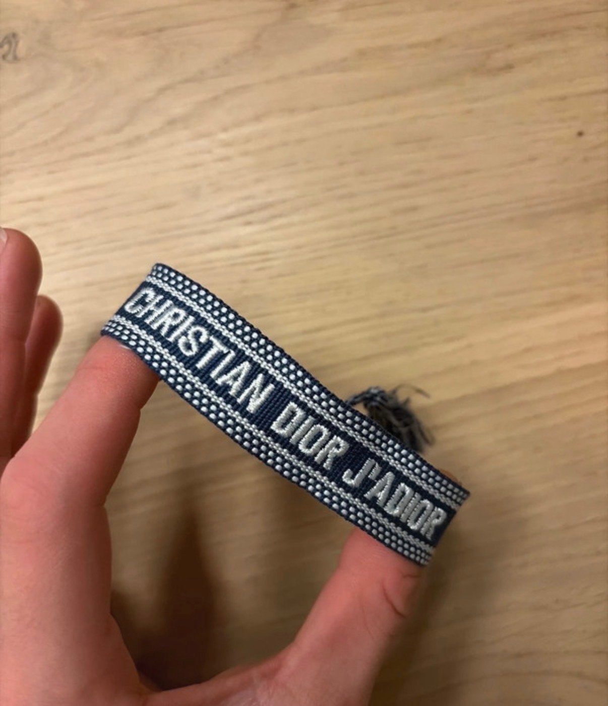 Verstelbare Christian Dior J'Adior Armband, Ophalen of Verzenden, Gebruikt, Blauw, Overige materialen