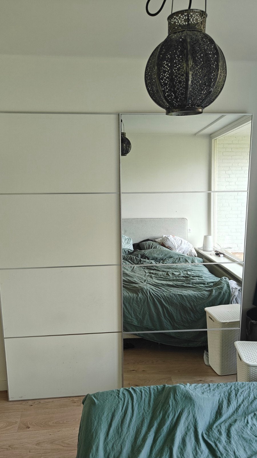 Schuifdeuren IKEA PAX Kast met spiegel, Ophalen, Gebruikt