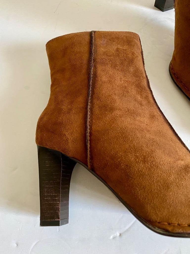 H05 Nieuw maat 37 lage laarzen hak cowboy-laarsjes bruin, Nieuw, Ophalen of Verzenden, ATG, Bruin