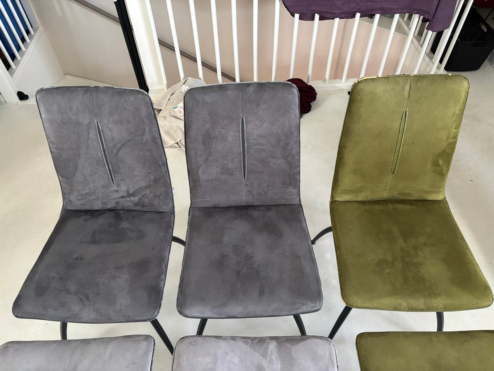 Gebruikte Xooon eetkamerstoelen, 6 stuks, Ophalen, Stof, Gebruikt, Overige kleuren