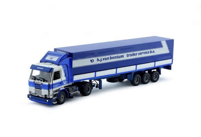 GEZOCHT: Tekno Scania 143M/50 H.J. van Bentum 1989, Ophalen, Zo goed als nieuw, Bus of Vrachtwagen, Tekno