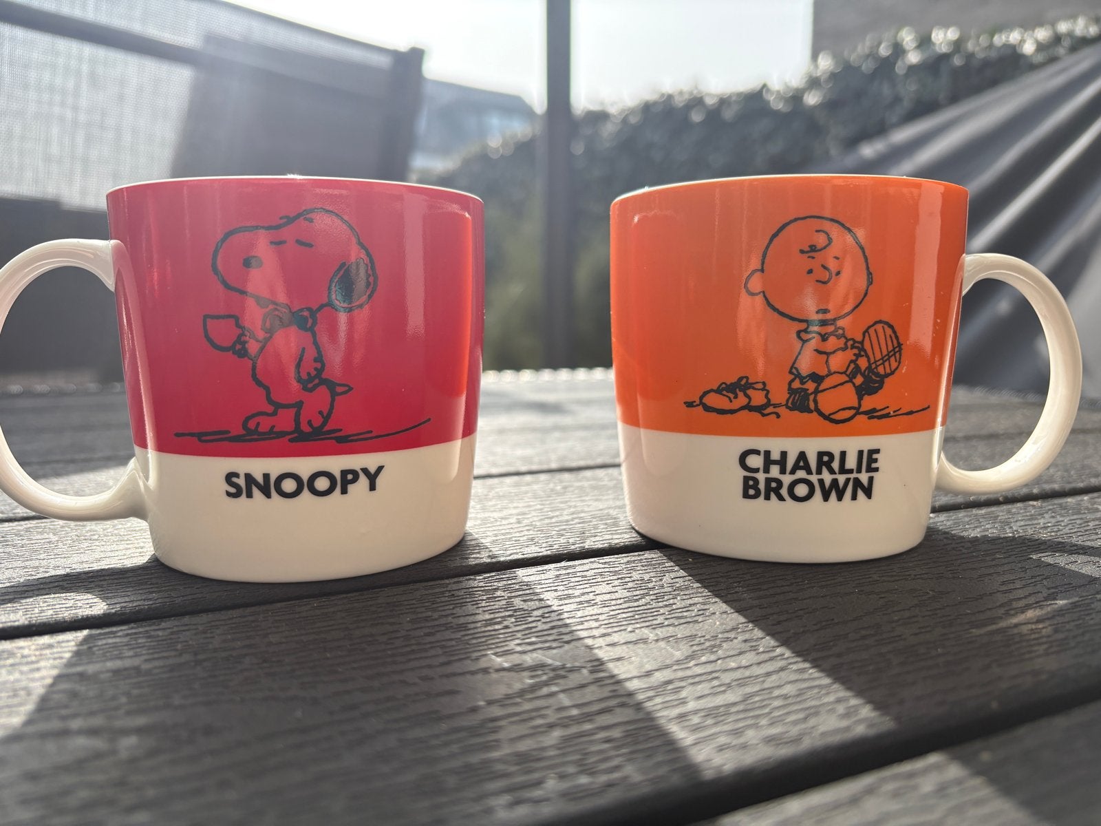 Snoopy en Charlie Brown mokken - Excelsa Peanuts, Overige merken, Keramiek, Zo goed als nieuw, Modern