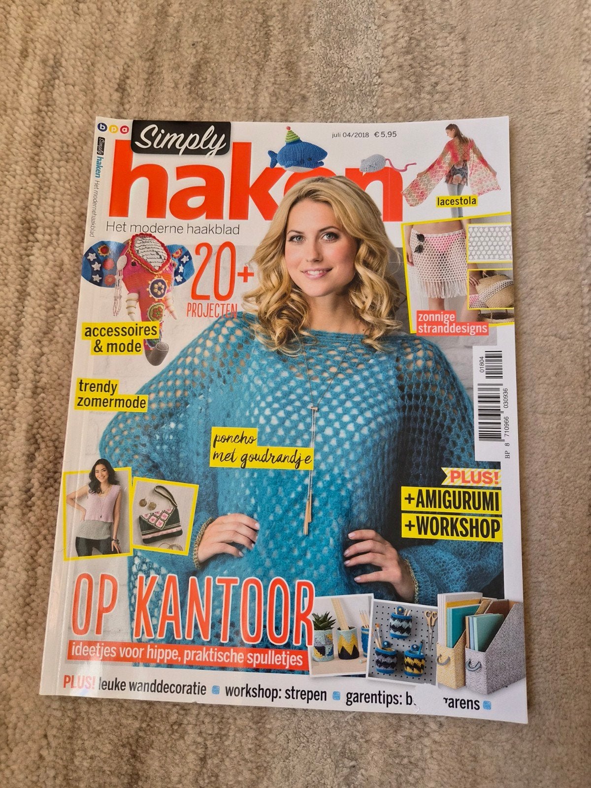 Simply Haken juli 2018 - Het moderne haakblad, Ophalen of Verzenden, Zo goed als nieuw, Haken, Patroon of Boek