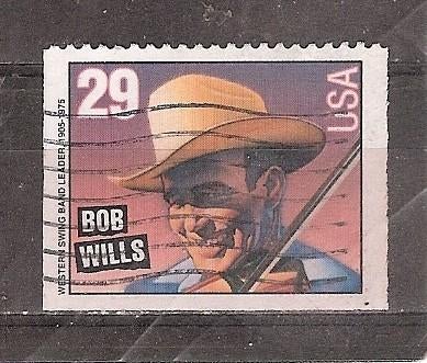 USA, Muziek, Bob Wills, 1993., Ophalen of Verzenden, Gestempeld, Noord-Amerika