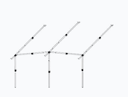 Frame Voortent Staal EasyGrip 25mm diepte 240, Ophalen, Gebruikt